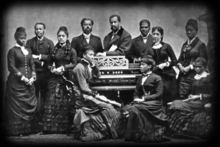 An early photo of The Fisk Jubilee Singers.